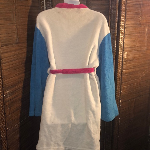 Women’s color block plush robe - Picture 2 of 3